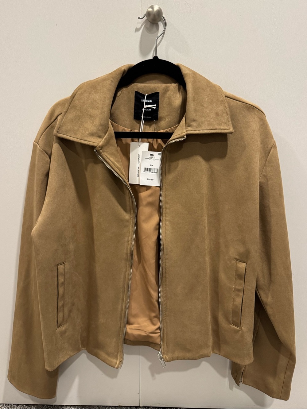 NEW Cotton On Zip-Front Jacket in Tan